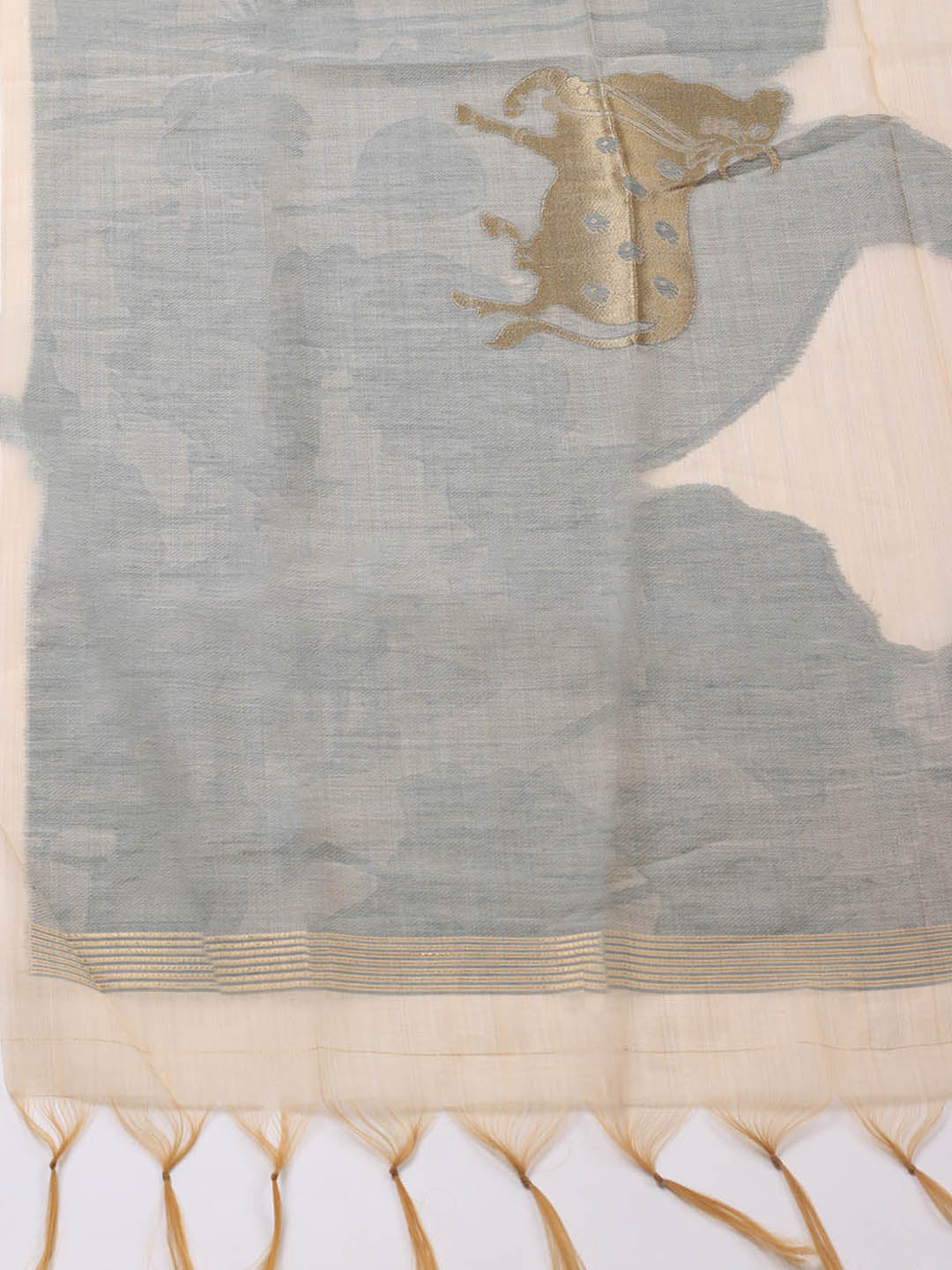 Jamdhani Chanderi Unstitched Suit Piece With Dupatta