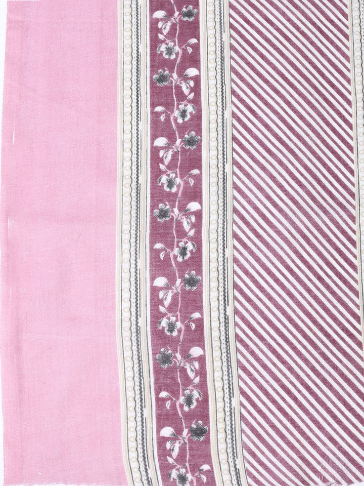 Neck Patti Cotton Blend Unstitched Suit With Dupatta