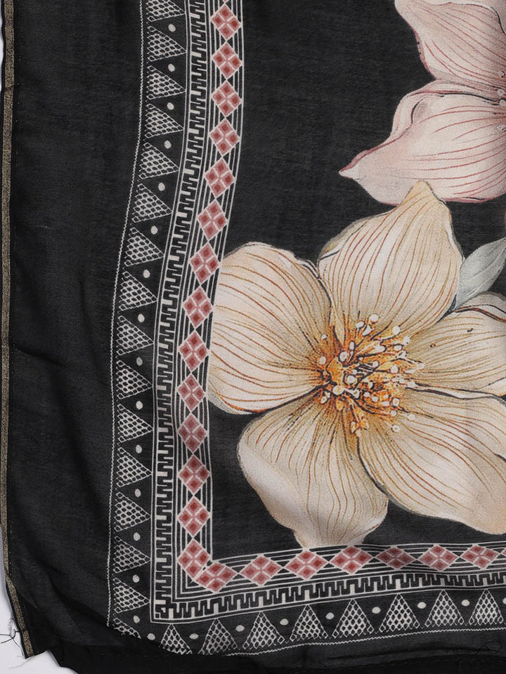 Printed Muslin Unstitched Suit With Dupatta