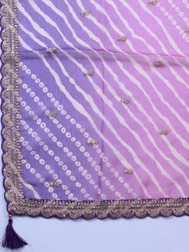 Embroidered Art Silk Unstitched Suit Piece With Dupatta