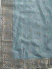 Embroidered Chanderi Unstitched Suit Piece With Dupatta
