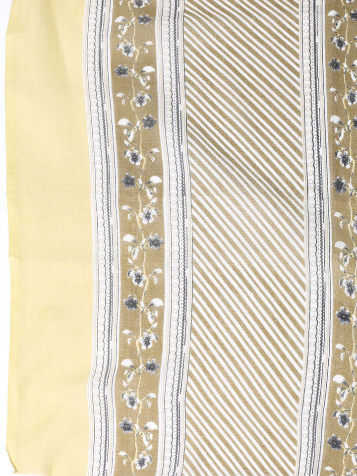 Neck Patti Cotton Blend Unstitched Suit With Dupatta