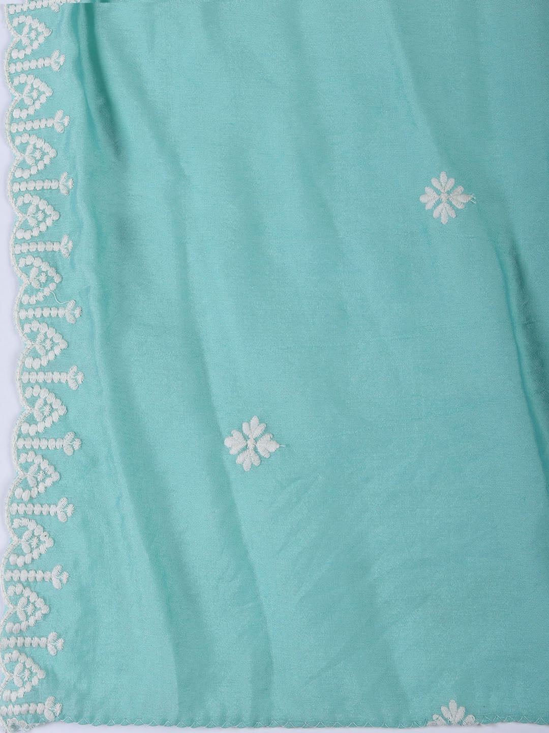 Printed Cotton Blend Unstitched Suit With Dupatta