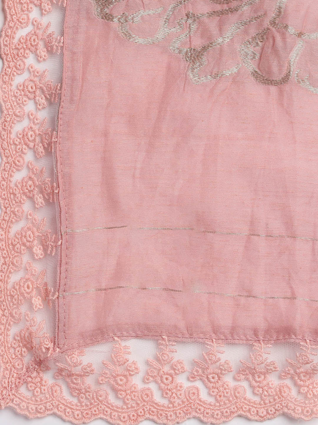 Embroidery Linen Unstitched Suit With Dupatta