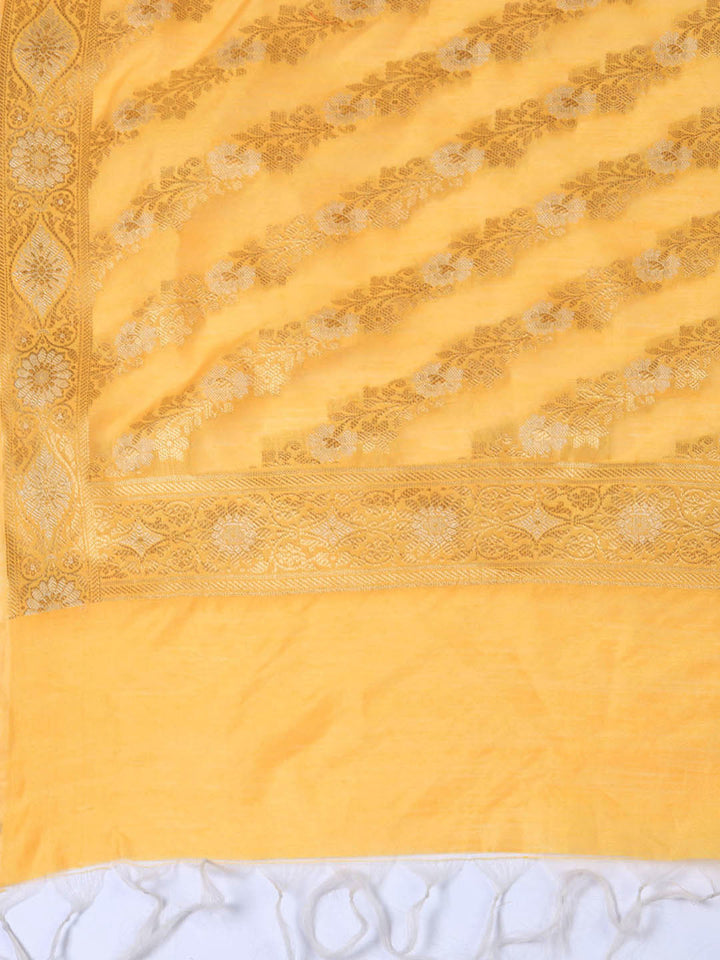 Woven Chanderi Unstitched Suit With Dupatta