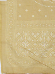 Neck Work Cotton Blend Unstitched Suit With Dupatta