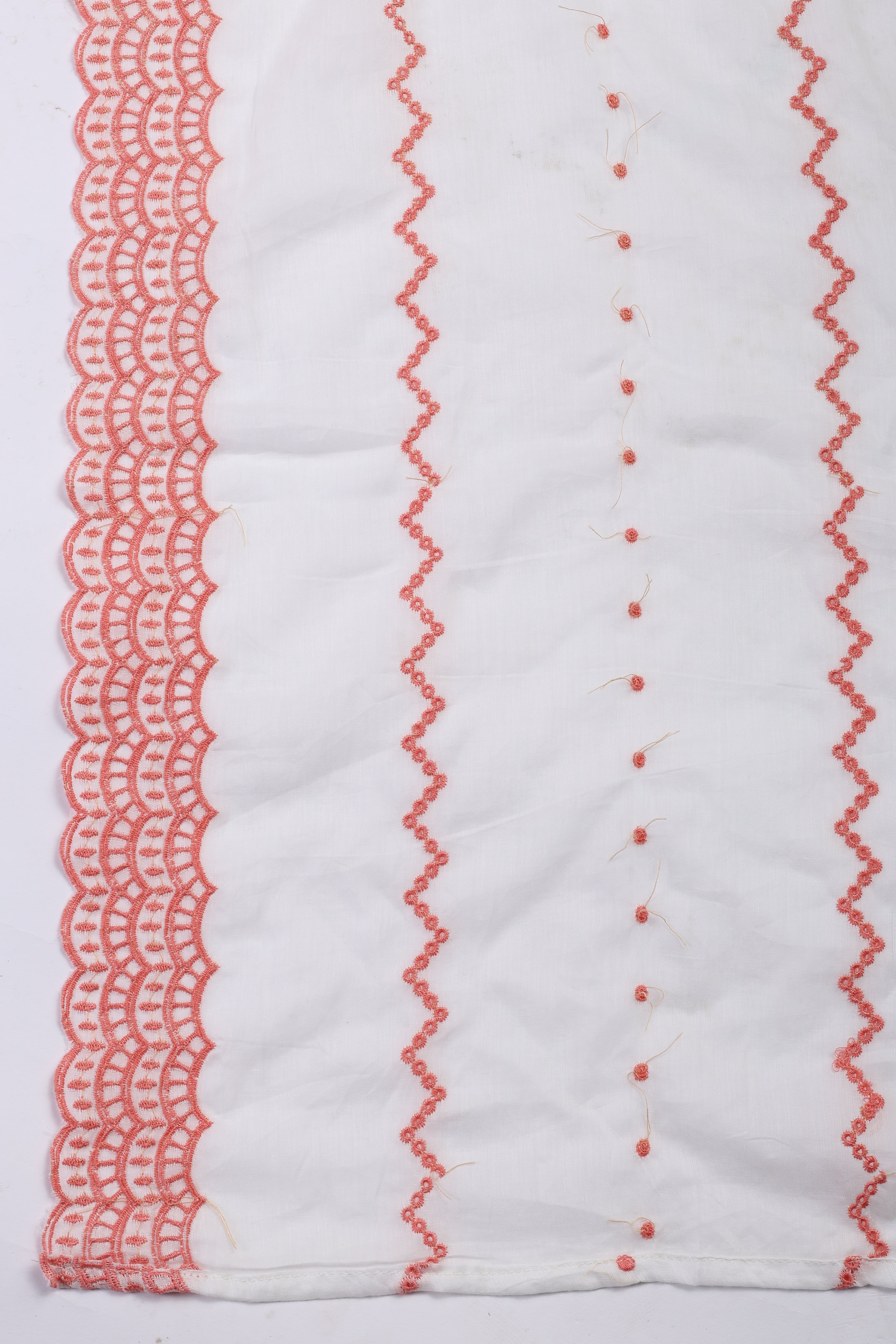 Neck Embroidered Cotton Blend Unstitched Suit With Dupatta