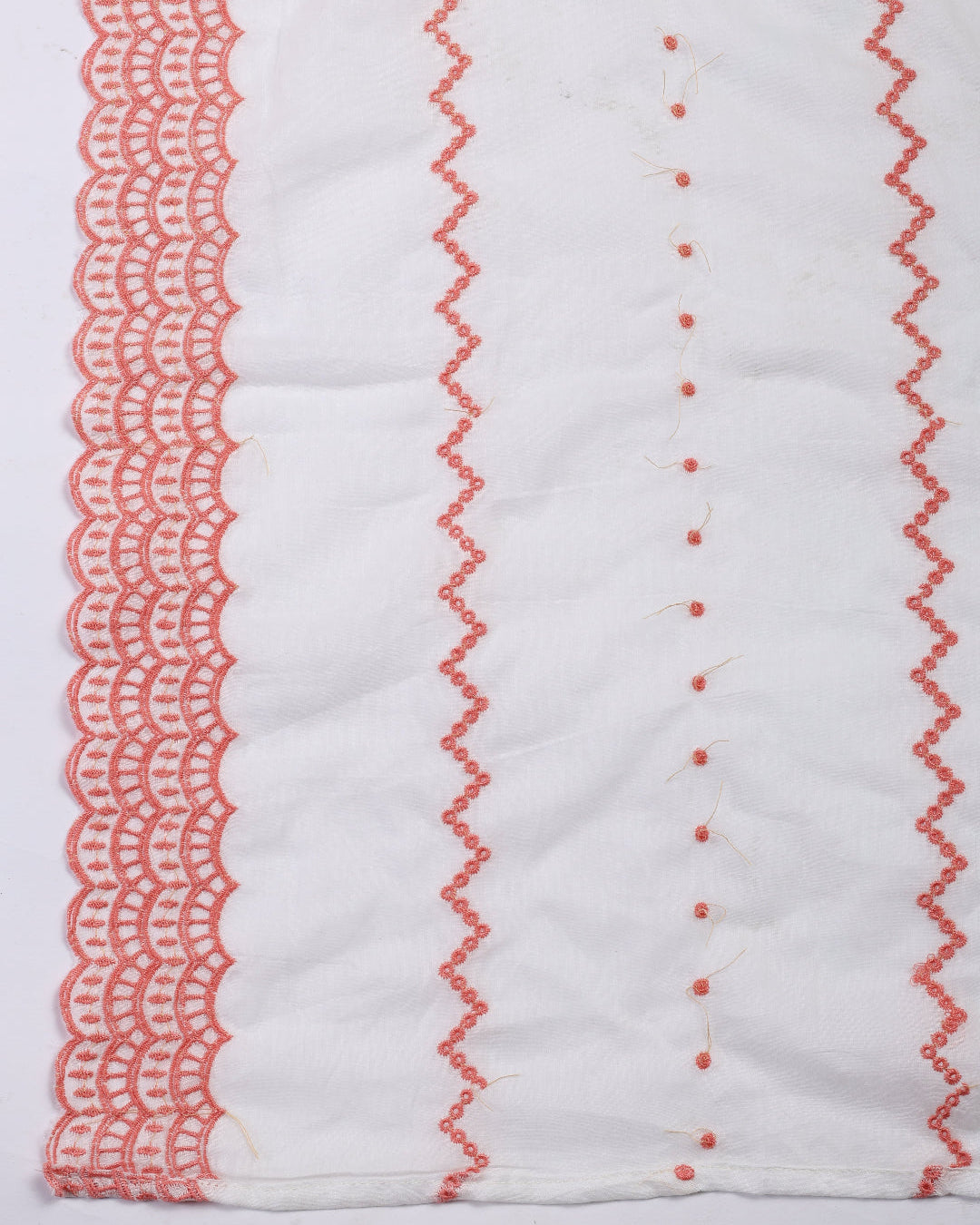 Neck Embroidered Cotton Blend Unstitched Suit With Dupatta
