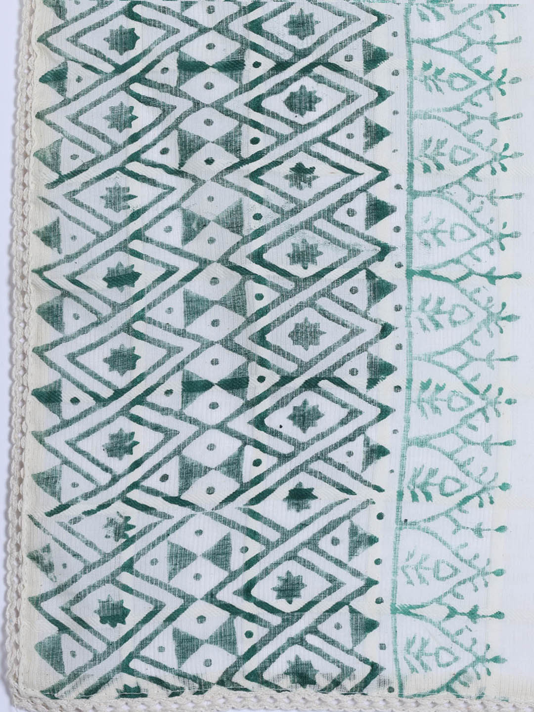 Neck Work Cotton Blend Unstitched Suit With Dupatta
