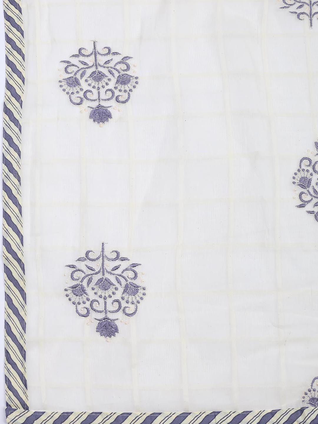 Printed Cotton Blend Unstitched Suit With Dupatta