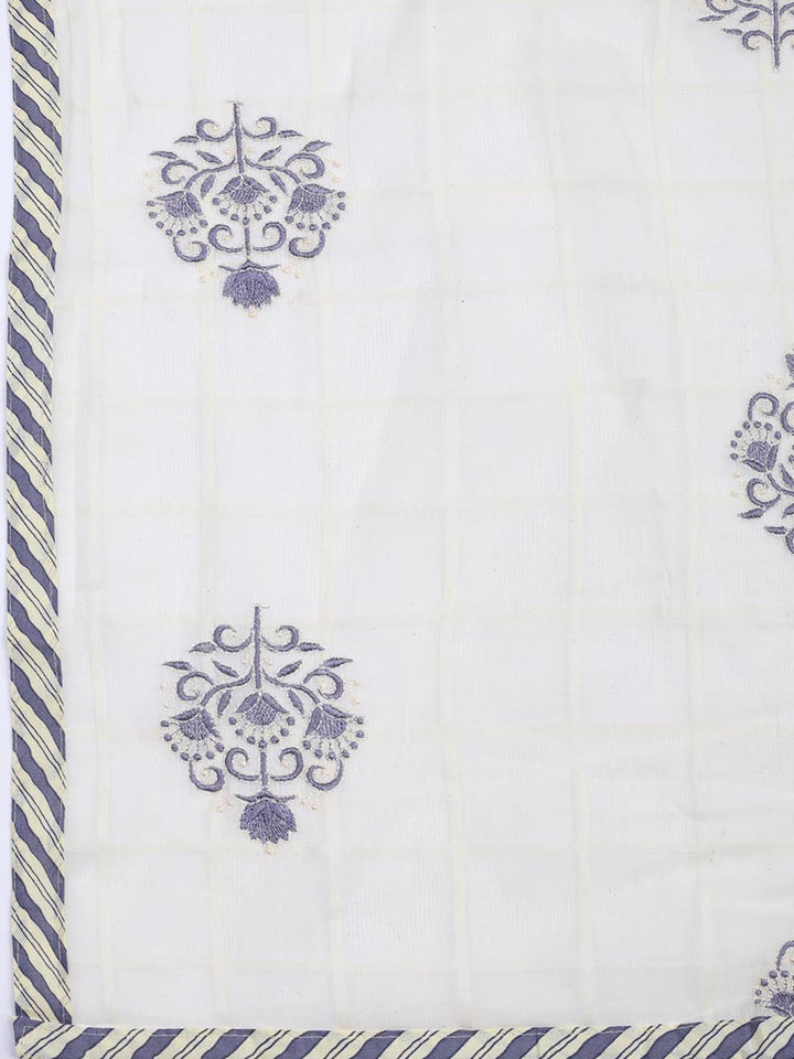 Printed Cotton Blend Unstitched Suit With Dupatta