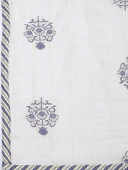 Printed Cotton Blend Unstitched Suit With Dupatta