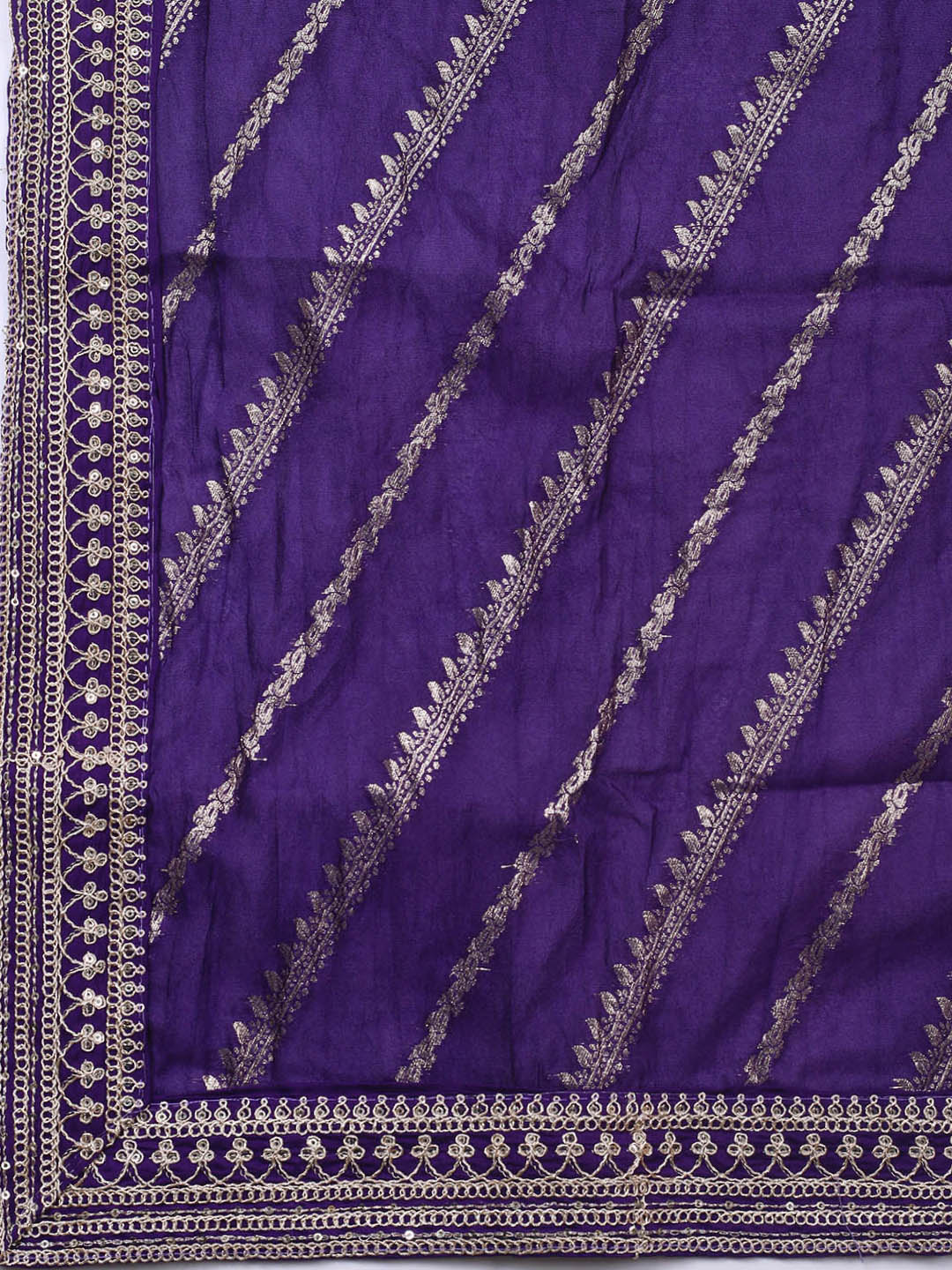 Neck Embroidery Chanderi Unstitched Suit With Dupatta
