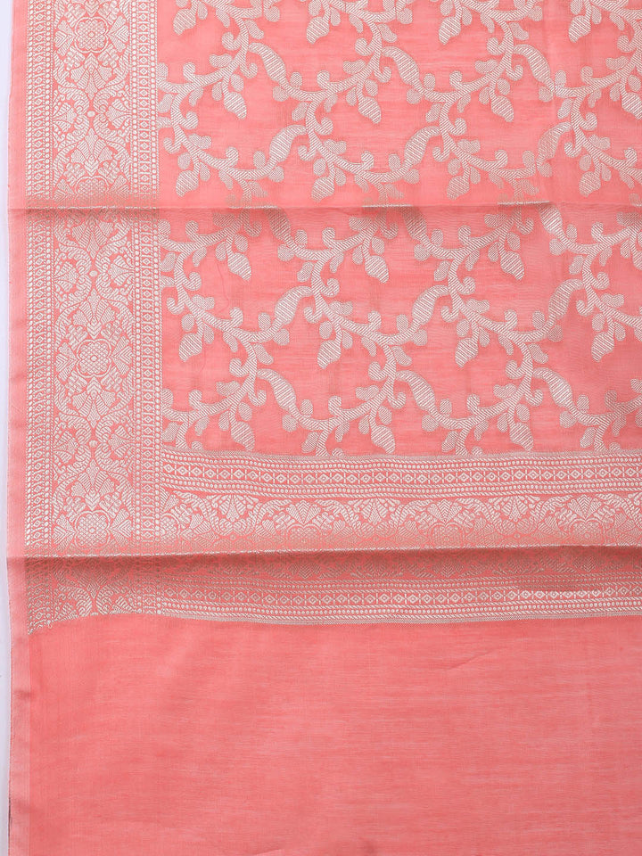Banarasi Chanderi Unstitched Suit With Dupatta
