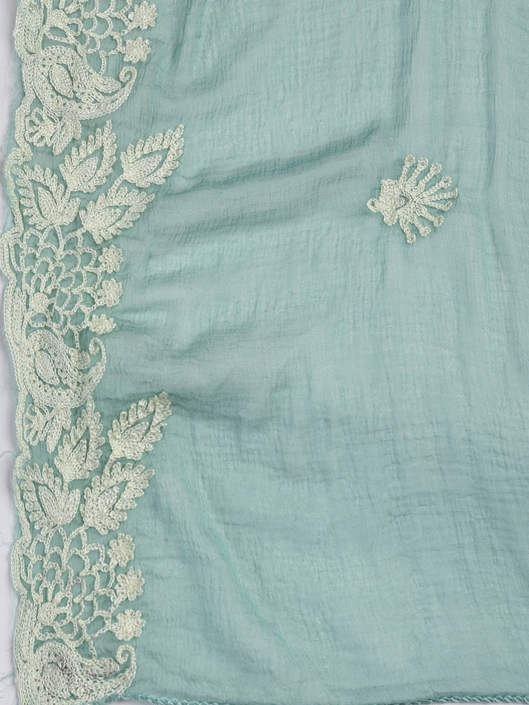 Cotton Blend Unstitched Suit Piece With Dupatta