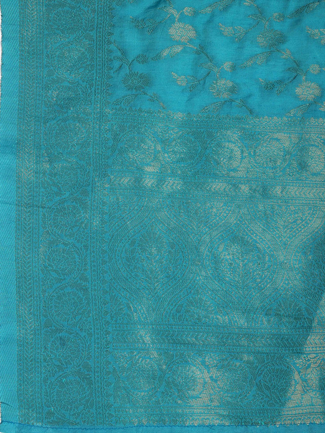 Embroidered Chanderi Unstitched Suit Piece With Dupatta