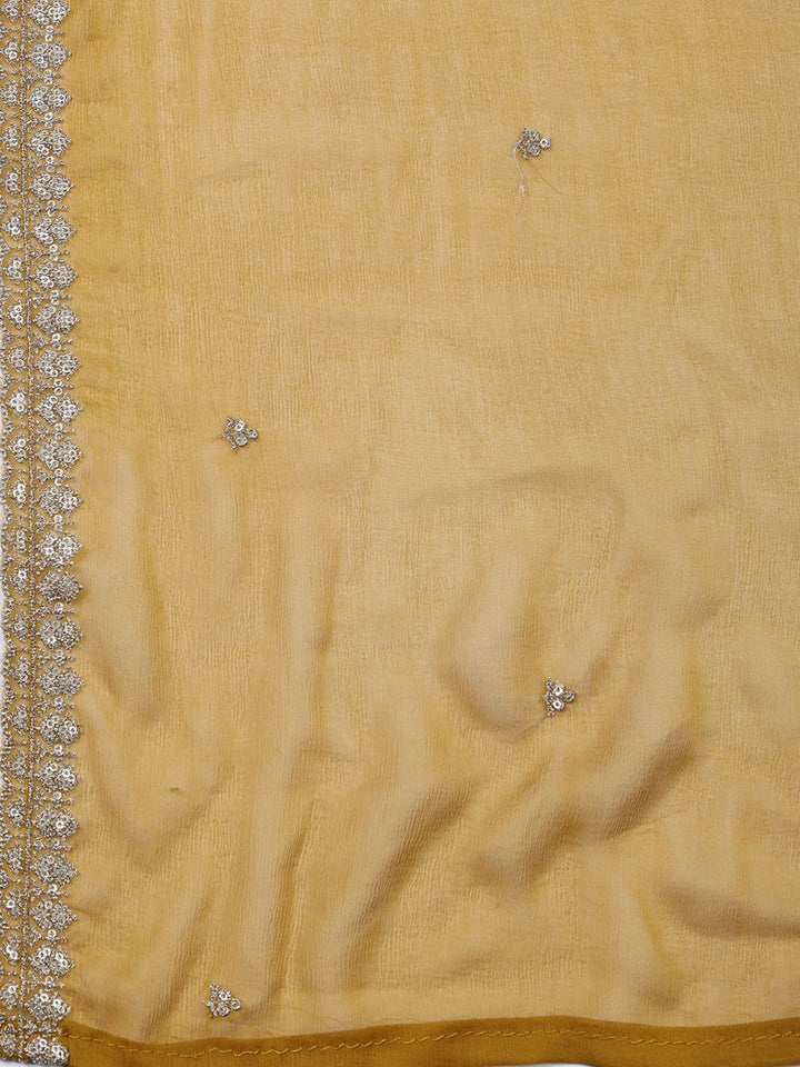 Neck Embroidered Tissue Unstitched Suit With Dupatta