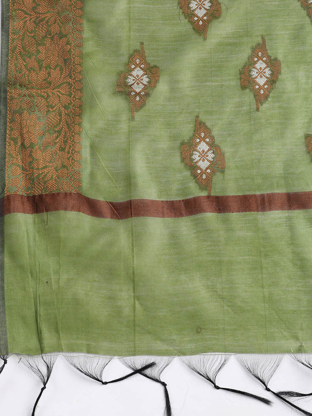Woven Chanderi Unstitched Suit With Dupatta