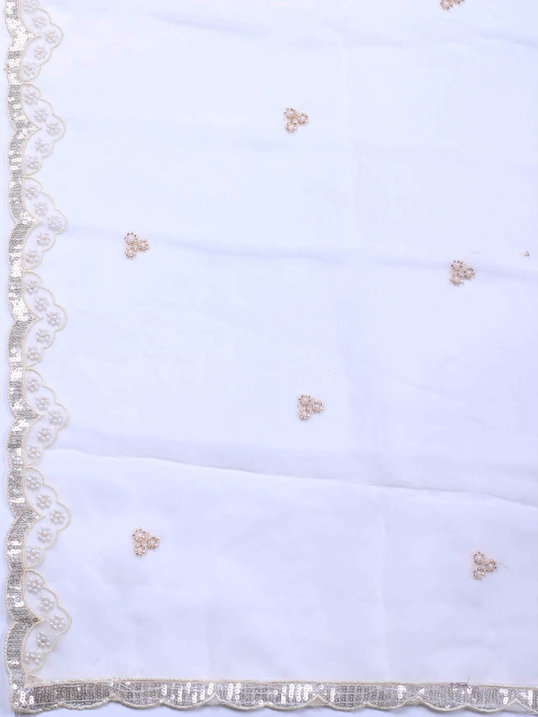 Embroidered Chiffon Unstitched Suit With Dupatta