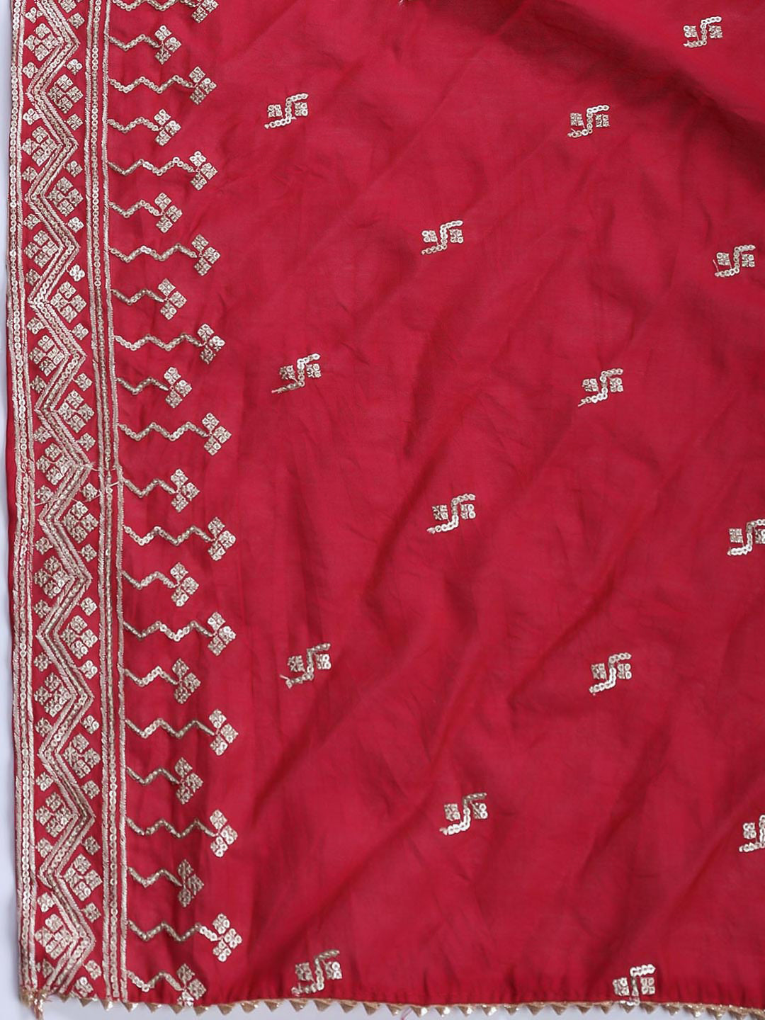 Neck Embroidered Cotton Blend Unstitched Suit Piece With Dupatta
