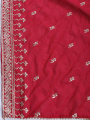 Neck Embroidered Cotton Blend Unstitched Suit Piece With Dupatta