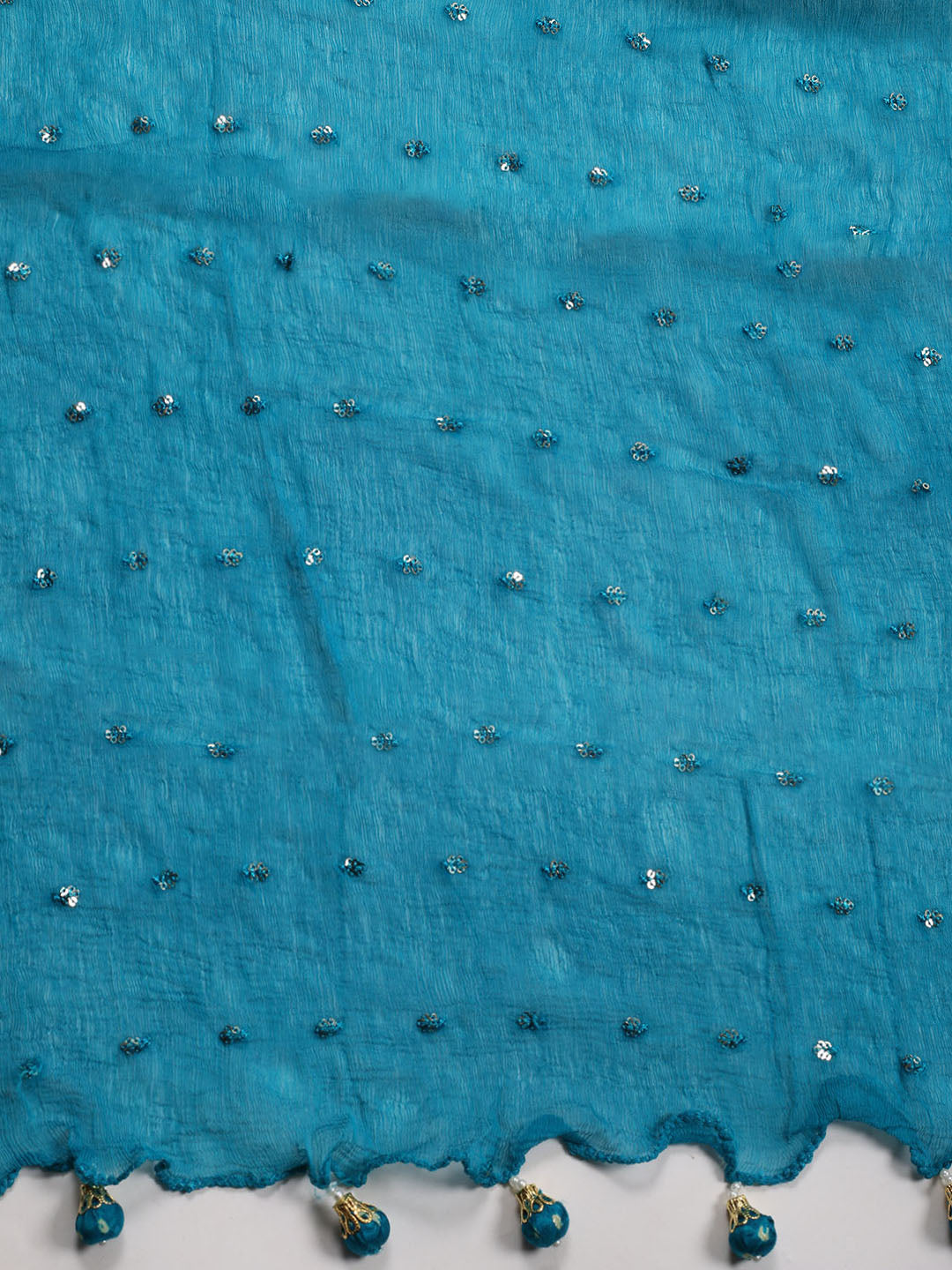Neck Patti Cotton Blend Unstitched Suit Piece With Dupatta