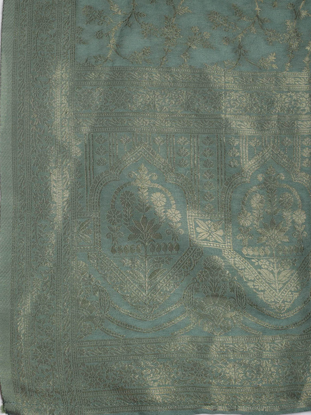 Embroidered Chanderi Unstitched Suit Piece With Dupatta