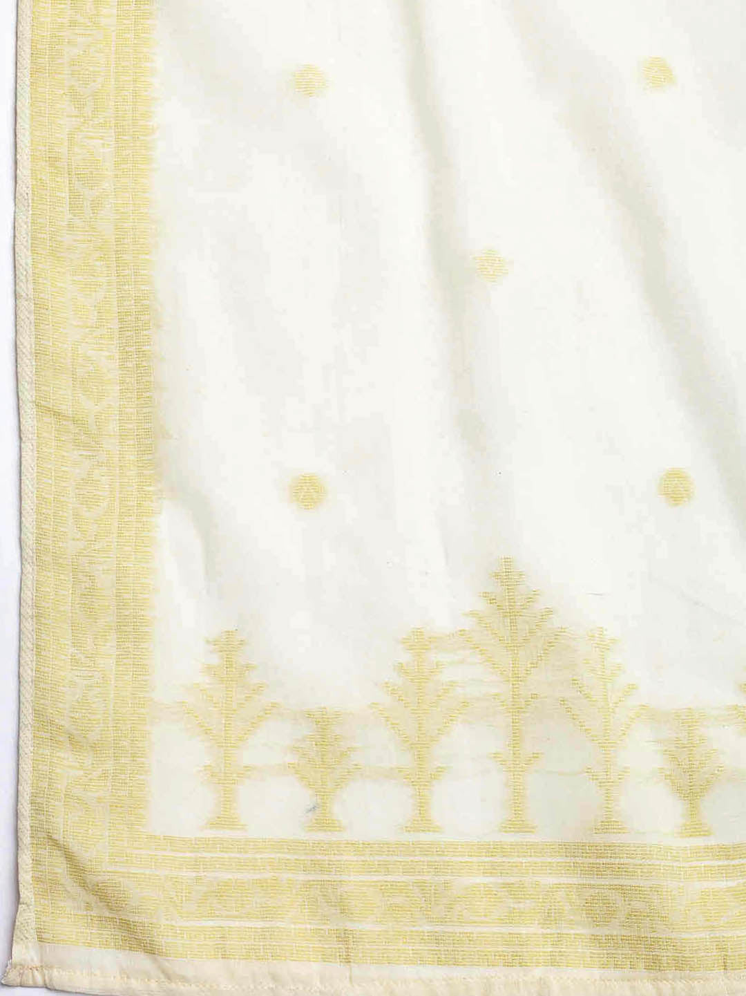 Neck Embroidery Cotton Blend Unstitched Suit With Dupatta