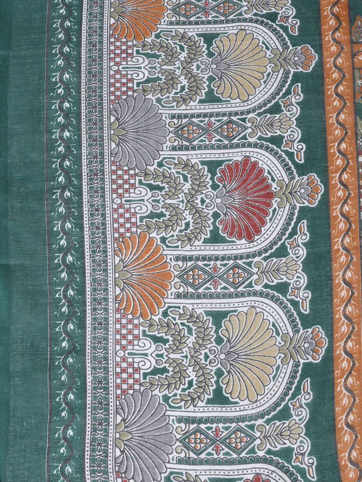 Printed Cotton Blend Unstitched Suit With Dupatta