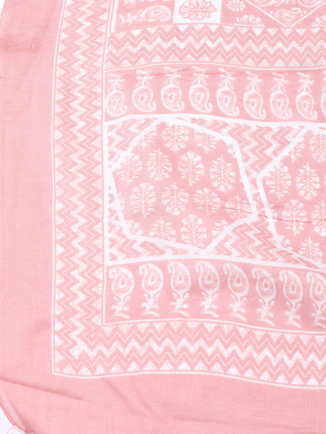 Neck Patti Cotton Blend Unstitched Suit With Dupatta