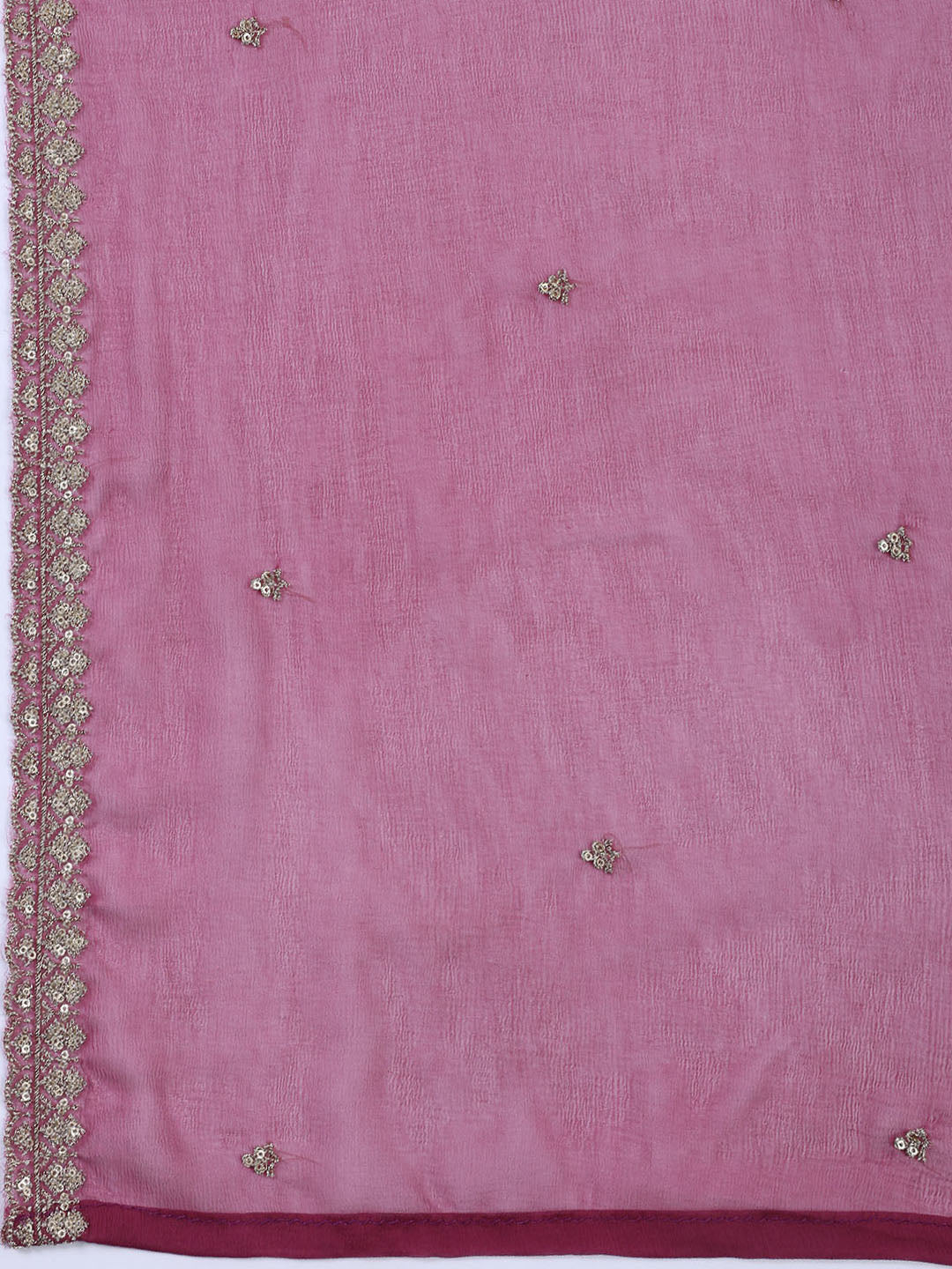 Neck Embroidered Tissue Unstitched Suit With Dupatta