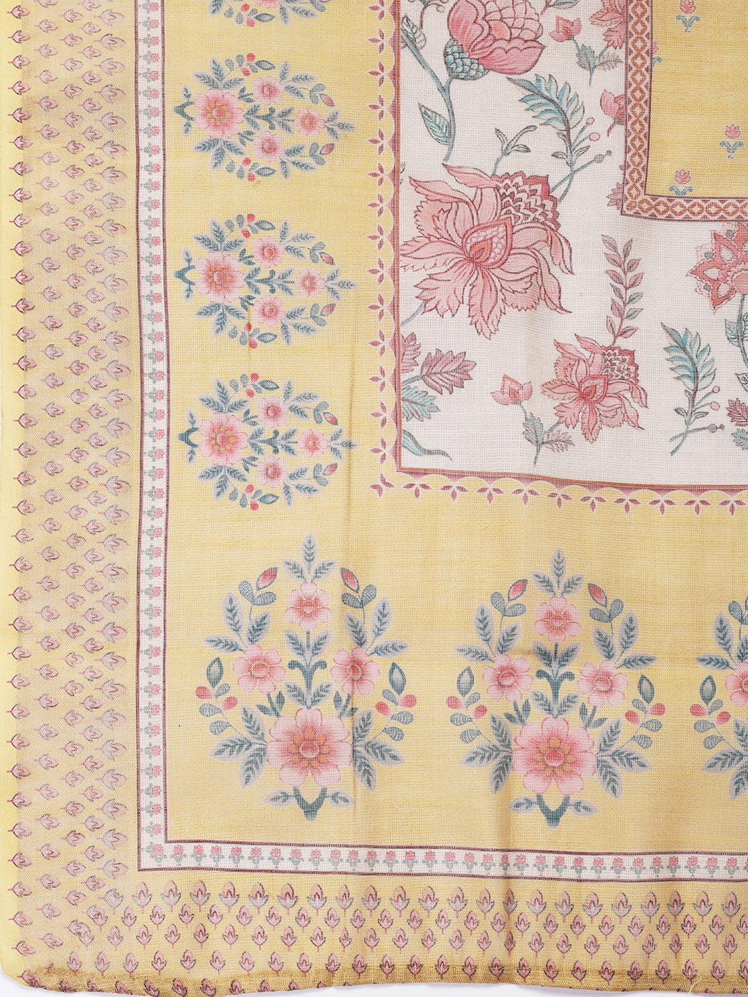 Printed Tissue Unstitched Suit Piece With Dupatta