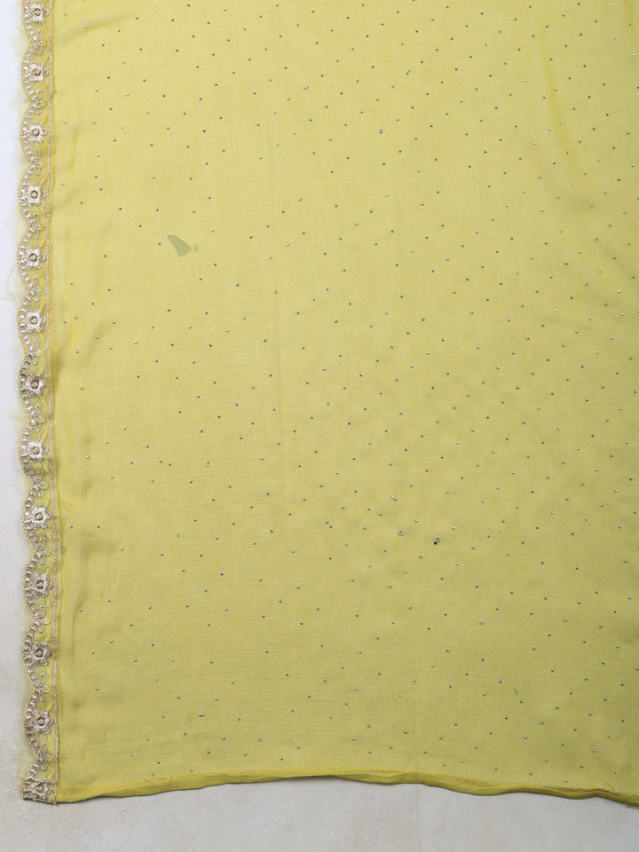 Embroidered Cotton Unstitched Suit With Pant &amp; Dupatta