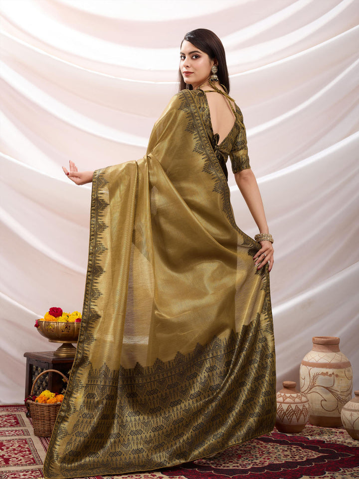 Woven Design Cotton Linen Saree
