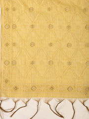 Neck Embroidery Chanderi Unstitched Suit With Dupatta