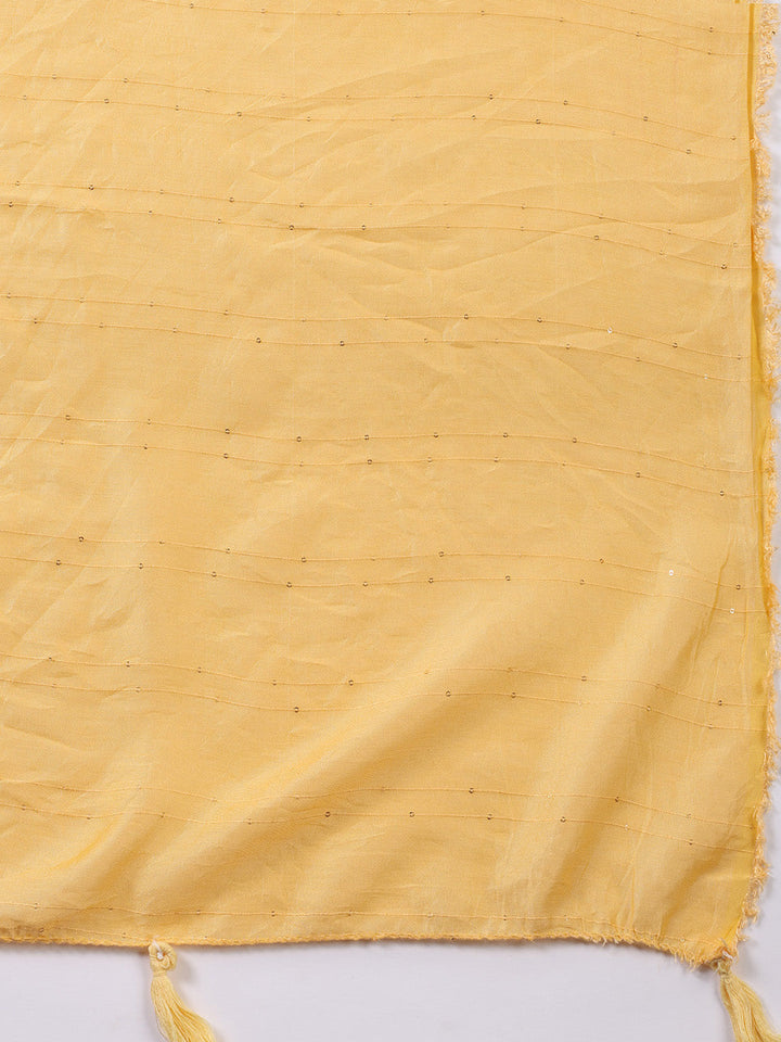 Floral Printed Linen Unstitched Suit With Dupatta