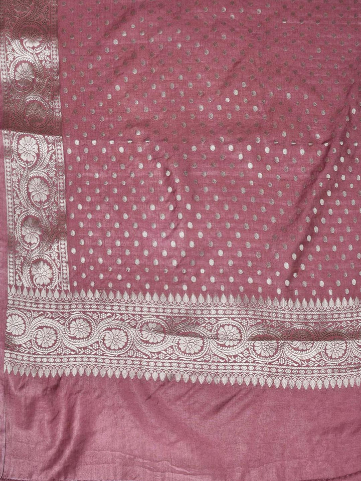 Floral Woven Chanderi Unstitched Suit With Dupatta