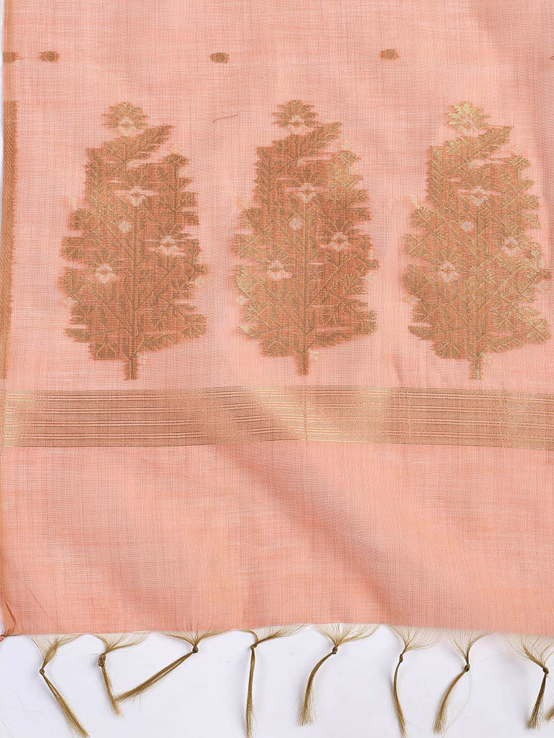 Jamdani Work Chanderi Unstitched Suit Piece With Dupatta