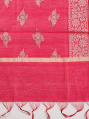 Woven Banarasi Chanderi Unstitched Suit With Dupatta