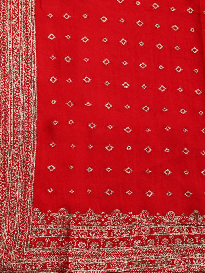 Woven Chanderi Unstitched Suit Piece With Dupatta