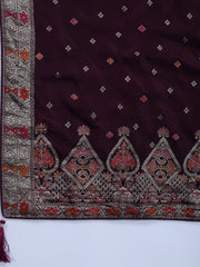 Woven Art Silk Unstitched Suit Piece With Dupatta