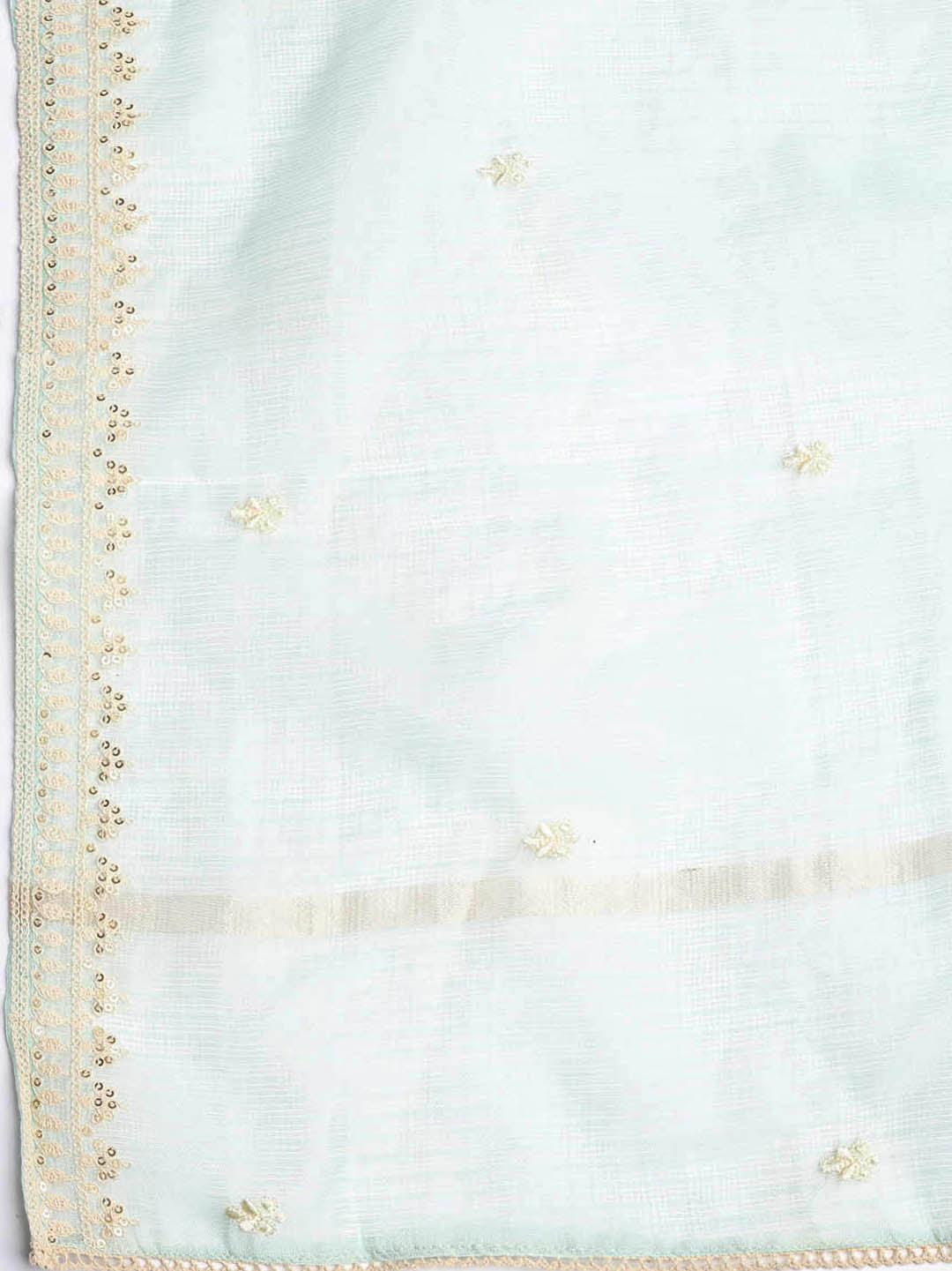 Embroidered Cotton Blend Unstitched Suit Piece With Dupatta