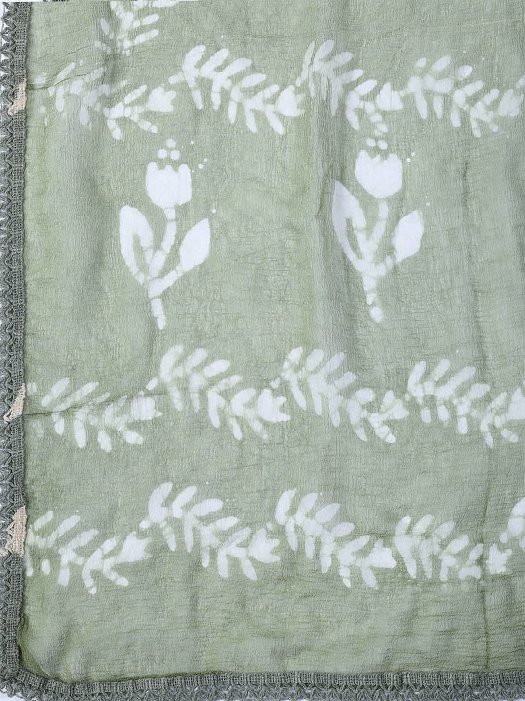 Printed Cotton Blend Unstitched Suit With Dupatta
