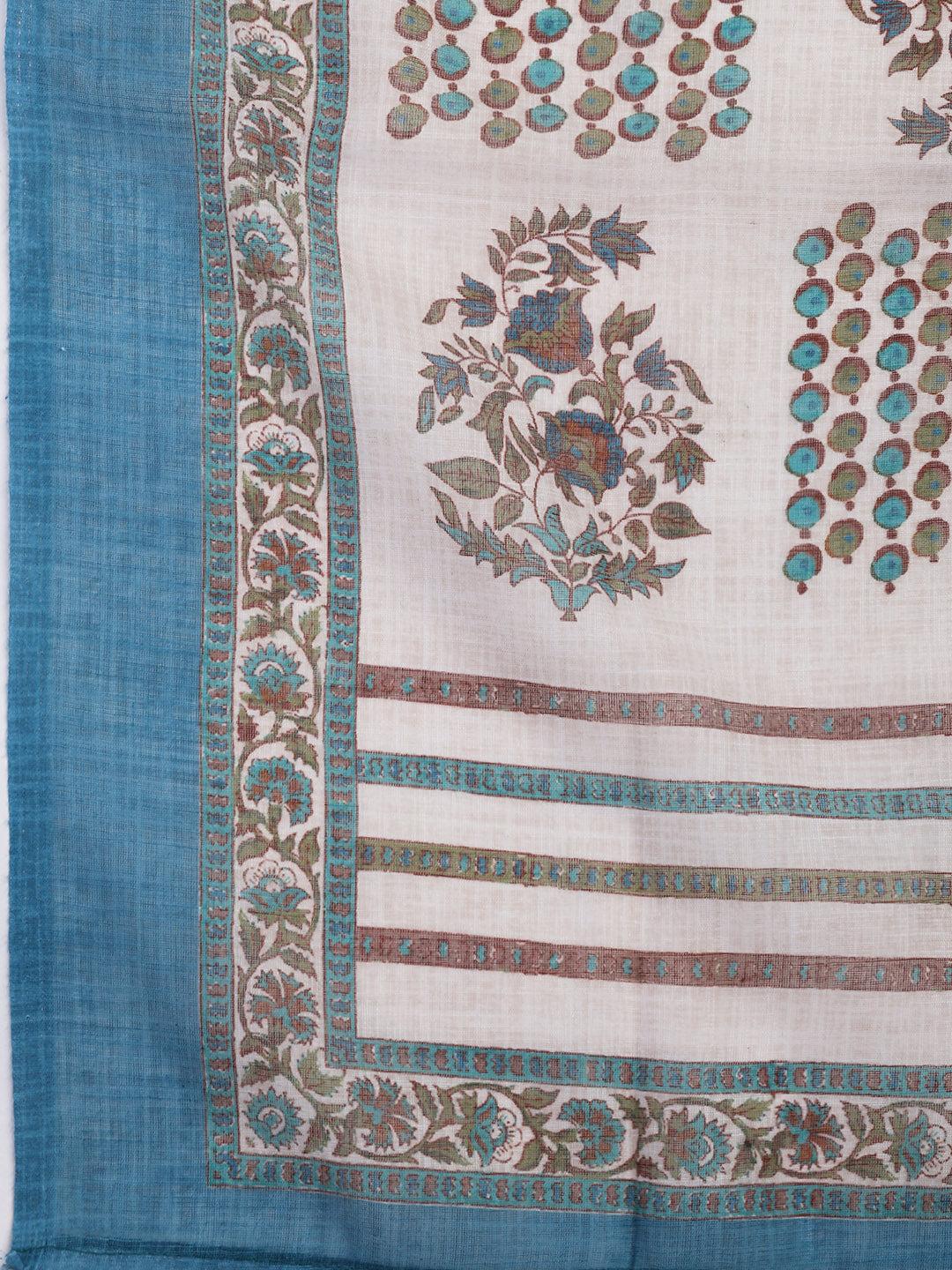 Printed Chanderi Unstitched Suit With Dupatta