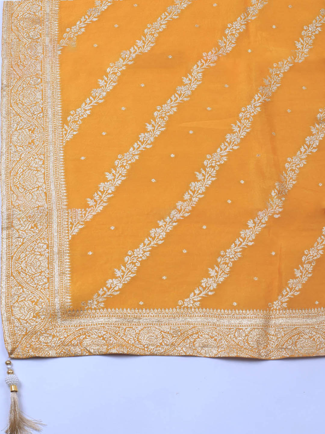 Embroidery Chanderi Unstitched Suit With Dupatta