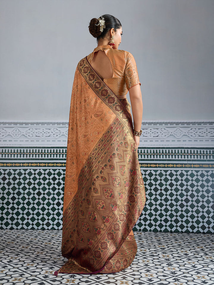 Woven Design Meenakari Kanjivaram Silk Saree