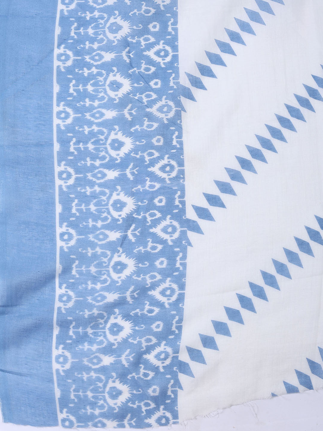 Printed Cotton Blend Unstitched Suit With Dupatta