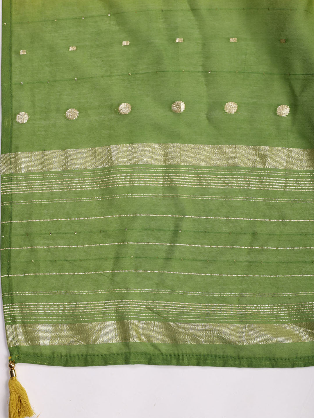 Neck Embroidered Chanderi Unstitched Suit Piece With Dupatta