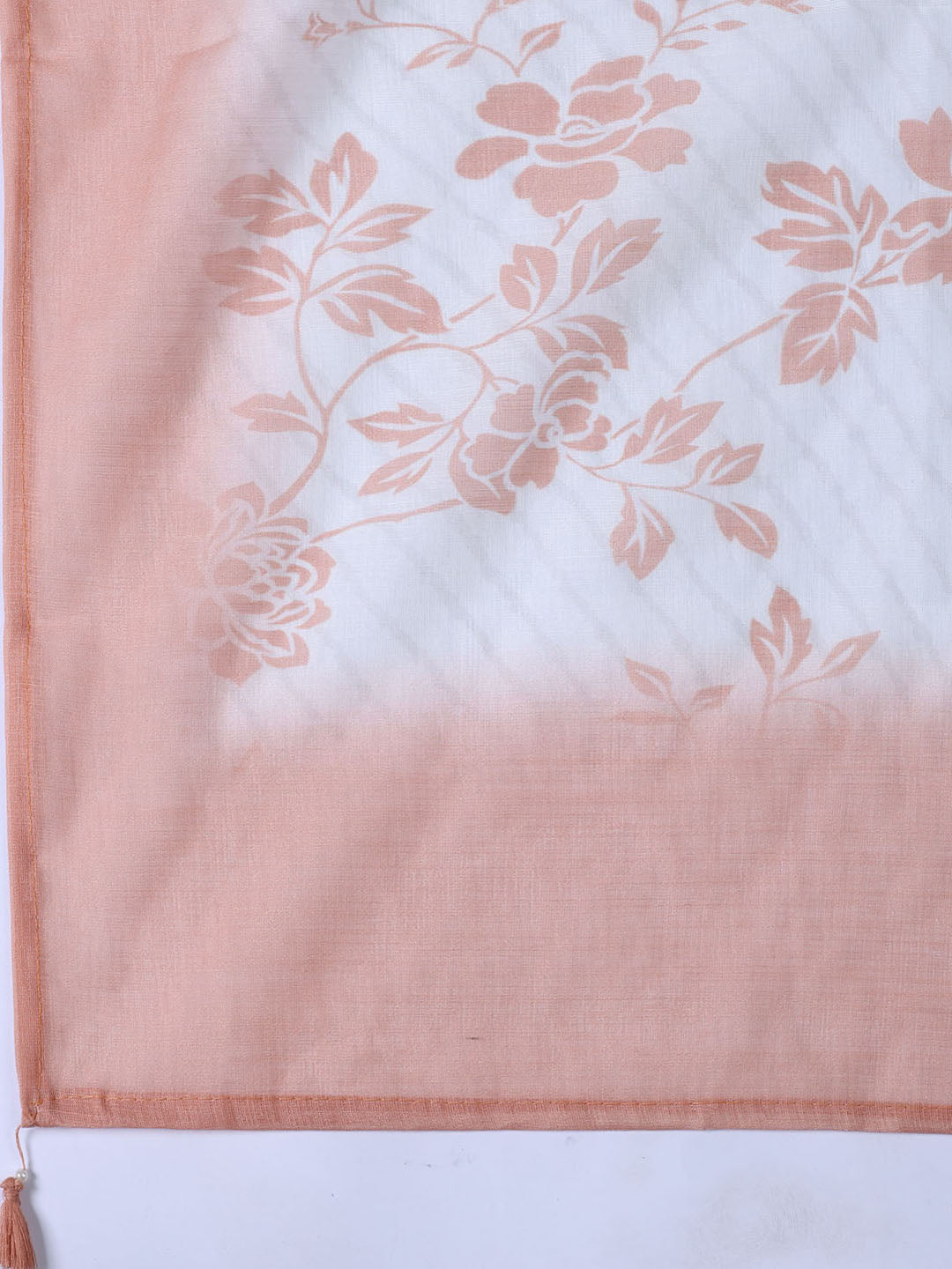 Floral Printed Linen Unstitched Suit With Dupatta