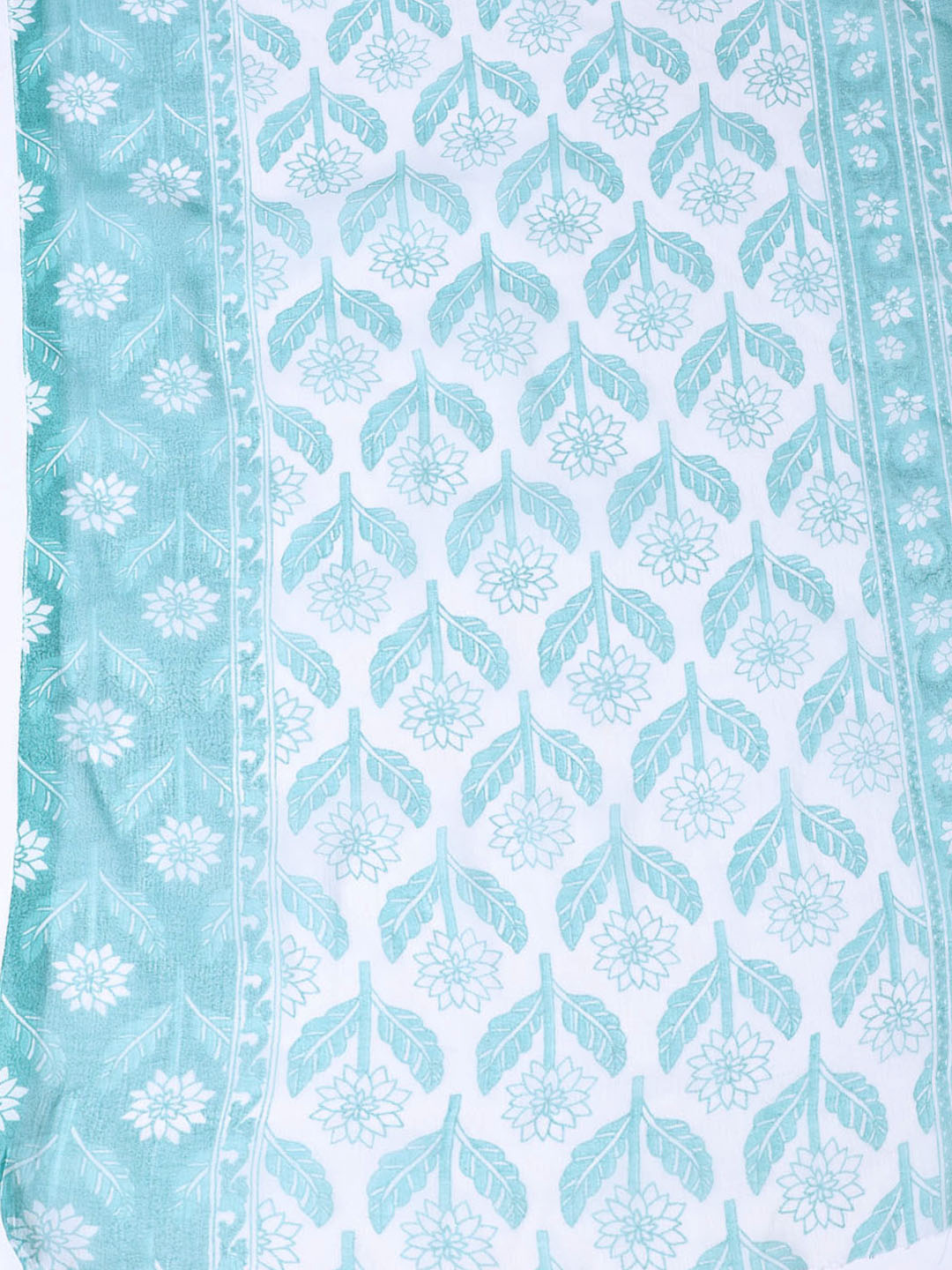 Printed Cotton Blend Unstitched Suit With Dupatta
